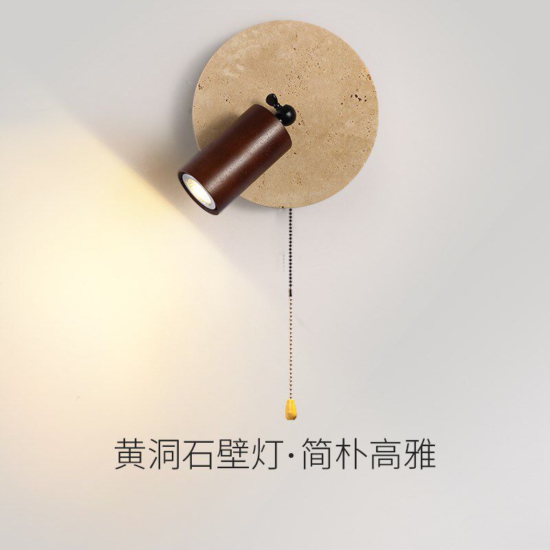 20古5新款卧室壁灯中2开书房墙壁带风关可旋转主卧房间床头阅读灯