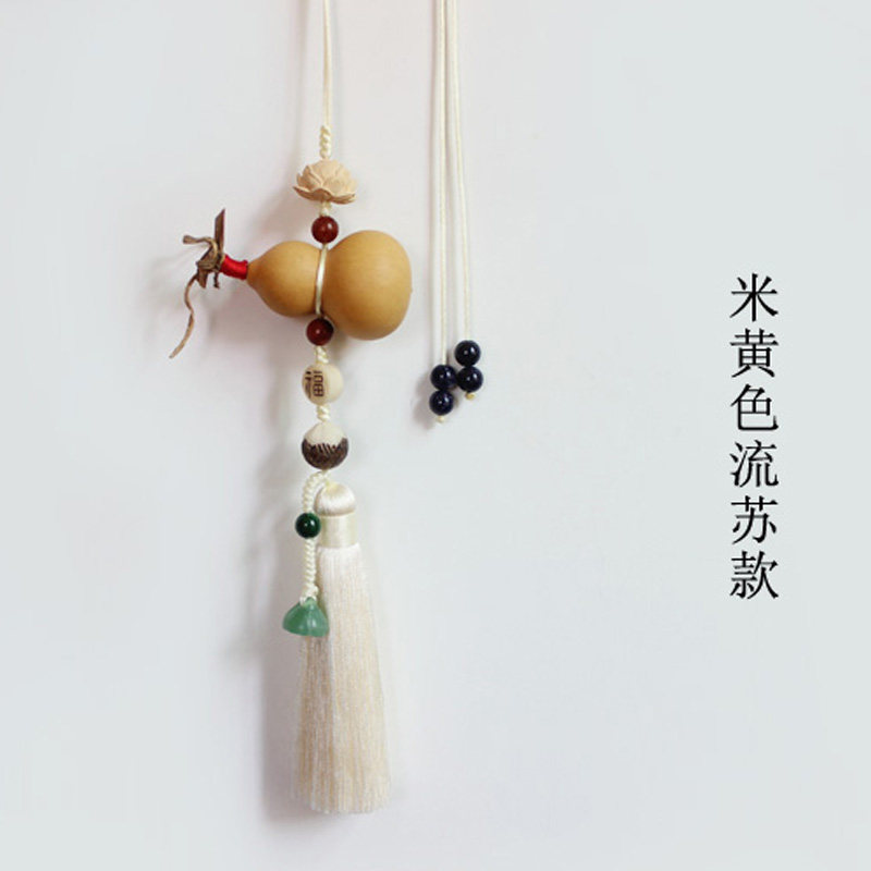 天然葫车大红色穗子流苏芦挂件室内饰品平安饰芦葫品吊饰送礼