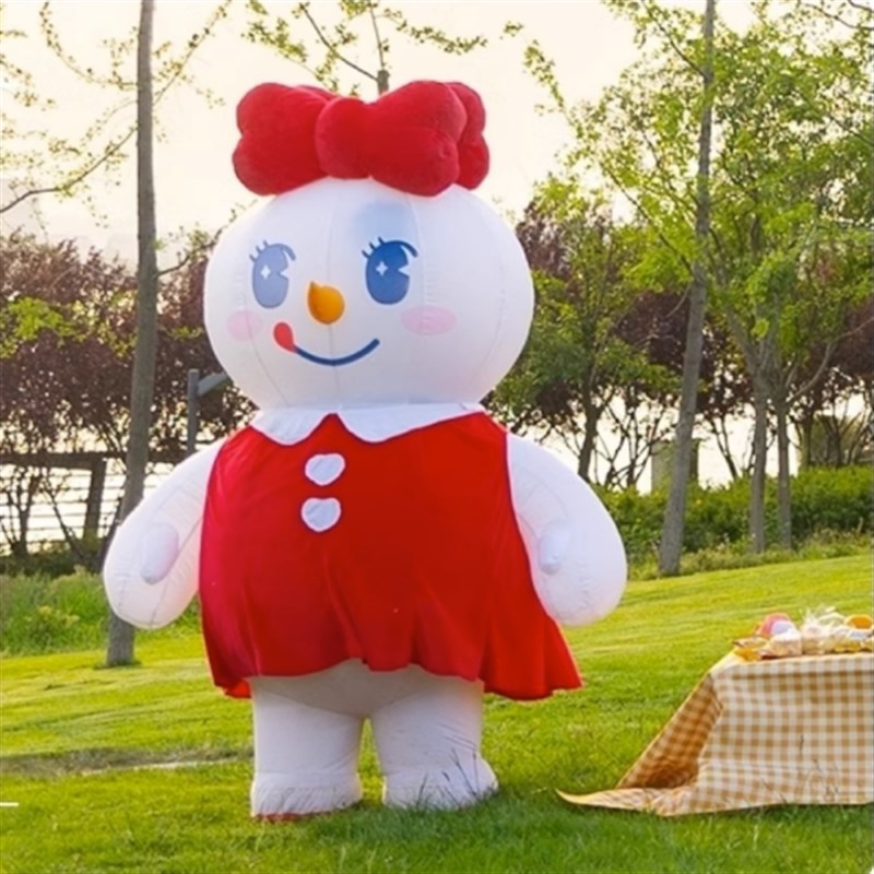 蜜铺冰城充气物走玩偶服魔法雪雪王雪妹开业广告IP卡通吉祥行拱门