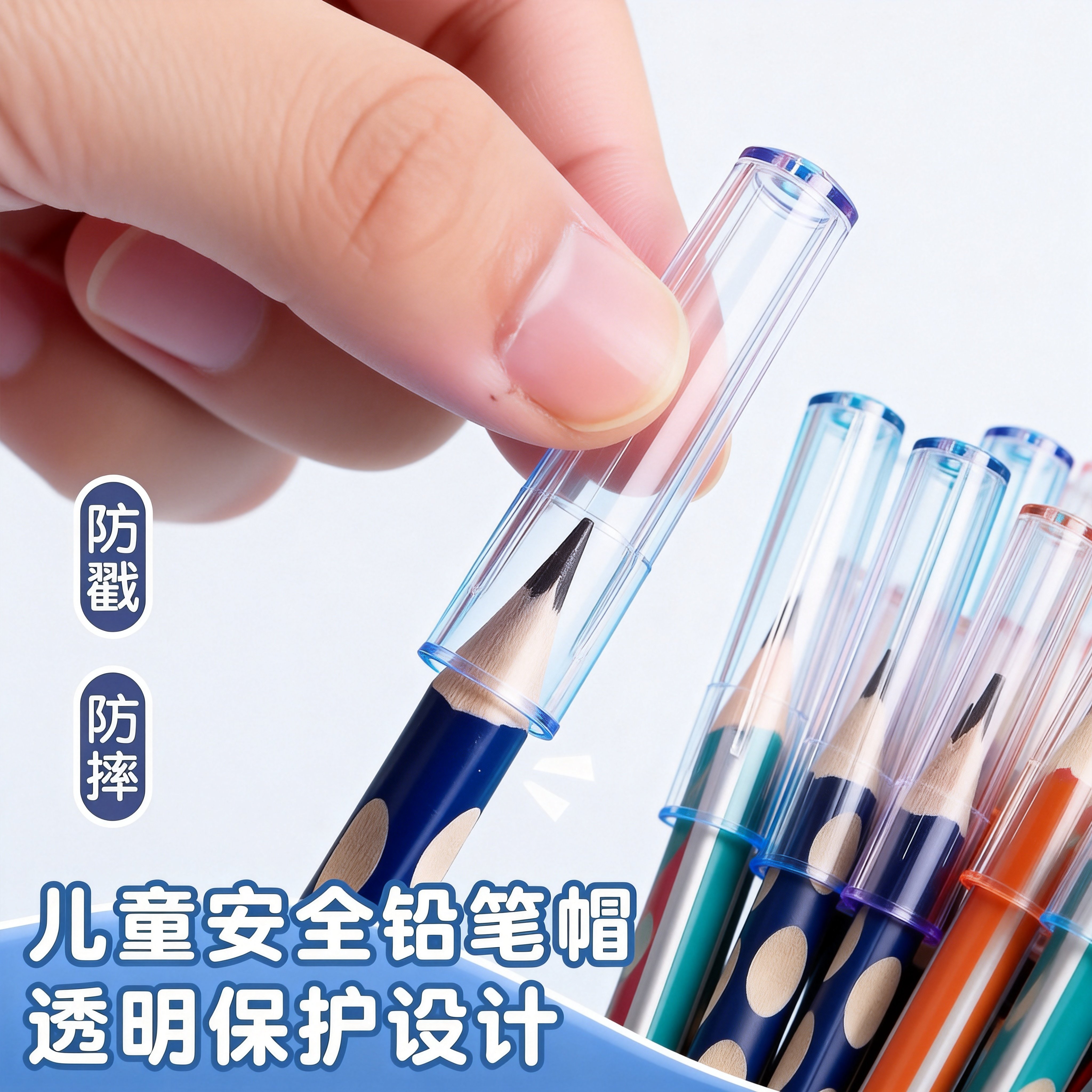 透明儿童铅笔盖握笔器防咬握笔器图片