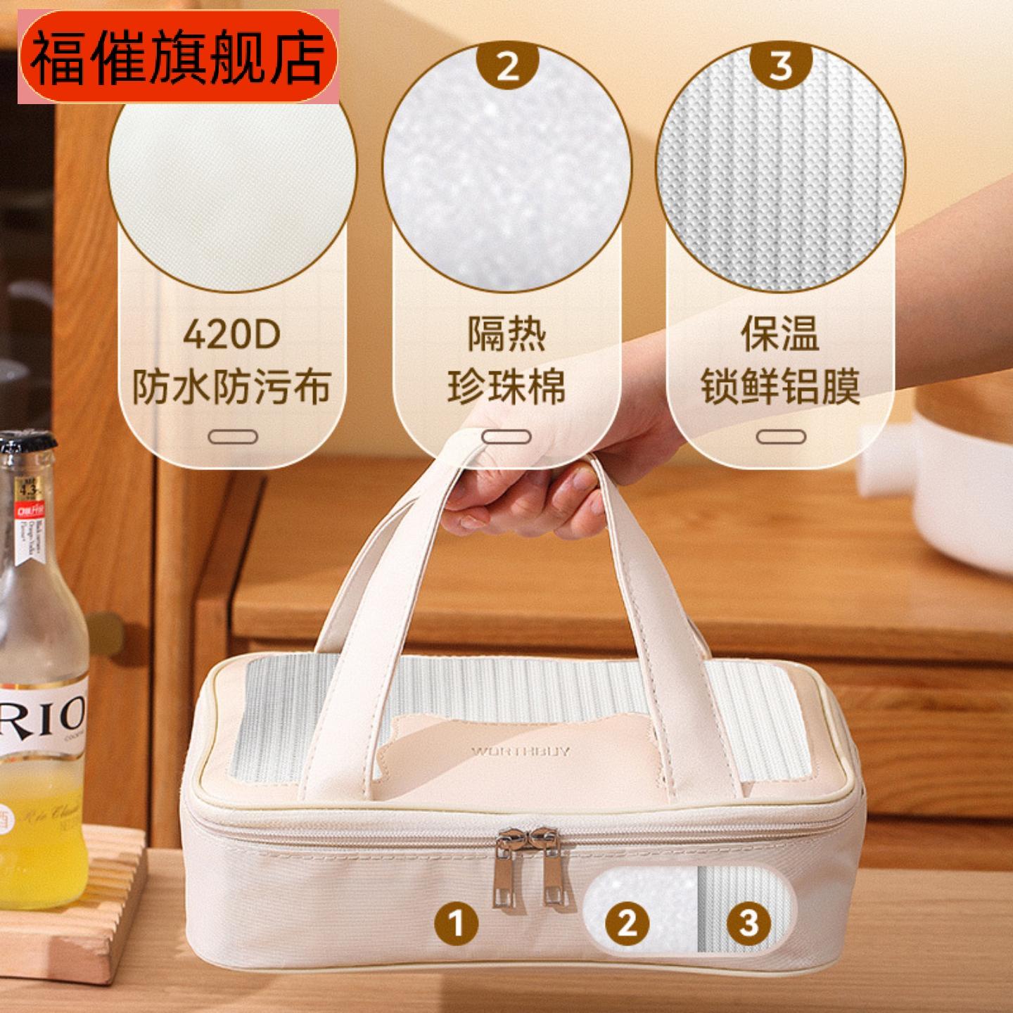 严选铝箔保温保冷饭盒袋学生野餐