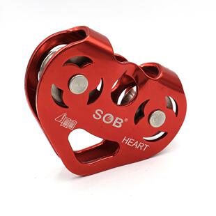 【订货】双轴滑索滑轮户外横渡绳索钢缆溜索双轮道滑轮组高空作业