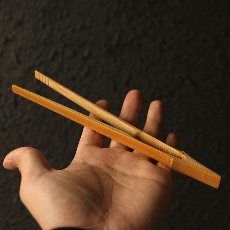 精品纯手工制作天然竹节老玉竹茶夹竹制茶具小杯夹竹夹子7000打磨