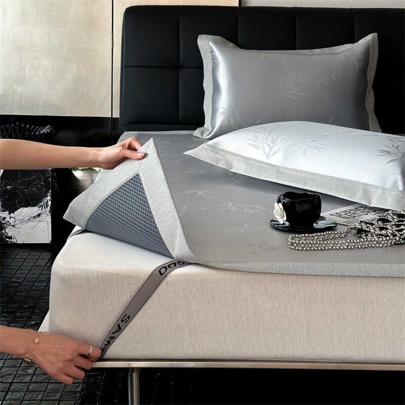 高端养生冰丝席三件套夏季凉席可机洗可折叠软席空调席子防滑,床上用品,冰丝席,淘宝优惠券,粉丝福利购,淘宝优惠卷