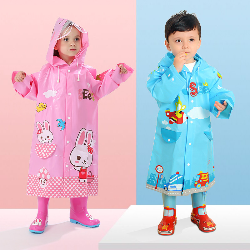环保EVA儿童雨衣无气味幼儿园学生男女童带帽檐书包位雨服雨披,居家日用,雨披/雨衣,淘宝优惠券,粉丝福利购,淘宝优惠卷