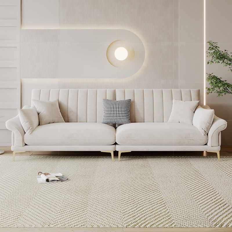 绒布沙发意式极简客厅家用小户型直排三人位四人位组合防水科技布,住宅家具,布艺沙发,淘宝优惠券,粉丝福利购,淘宝优惠卷