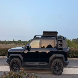 适用方程豹5行李架框拓展车顶平台折叠爬梯越野露营侧账外饰改装