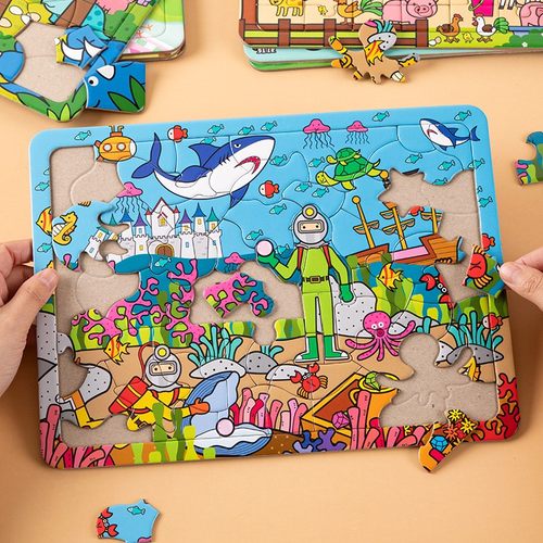 儿童拼图3-4-6岁小孩拼图拼板男孩女孩宝宝智力开发早教益智玩具