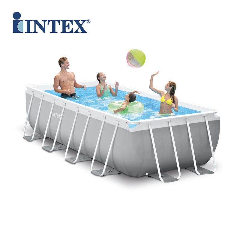 INTEX267884米长方形管架水池套装家庭支架水池户外可移动水池