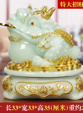 金蟾招米摆件招米进宝三足蟾蜍金蝉朋友公司送礼高档商务开业礼物