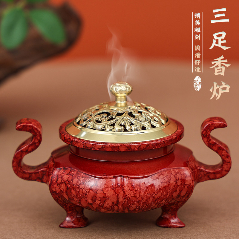 香薰炉纯铜家用摆件供香大漆彩釉黄铜室内香炉檀香沉香创意摆件,家居饰品,桌面摆件,淘宝优惠券,粉丝福利购,淘宝优惠卷