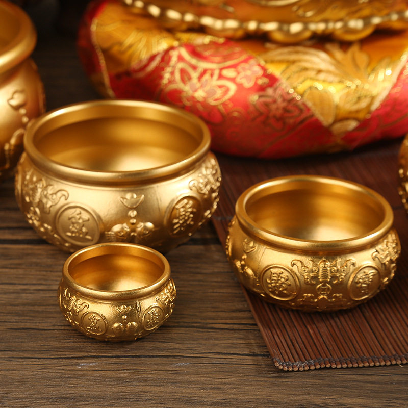 聚宝盆铜摆件招财聚财黄铜双鱼八福客厅开业送礼米缸纯铜办公室,家居饰品,国学摆件,淘宝优惠券,粉丝福利购,淘宝优惠卷