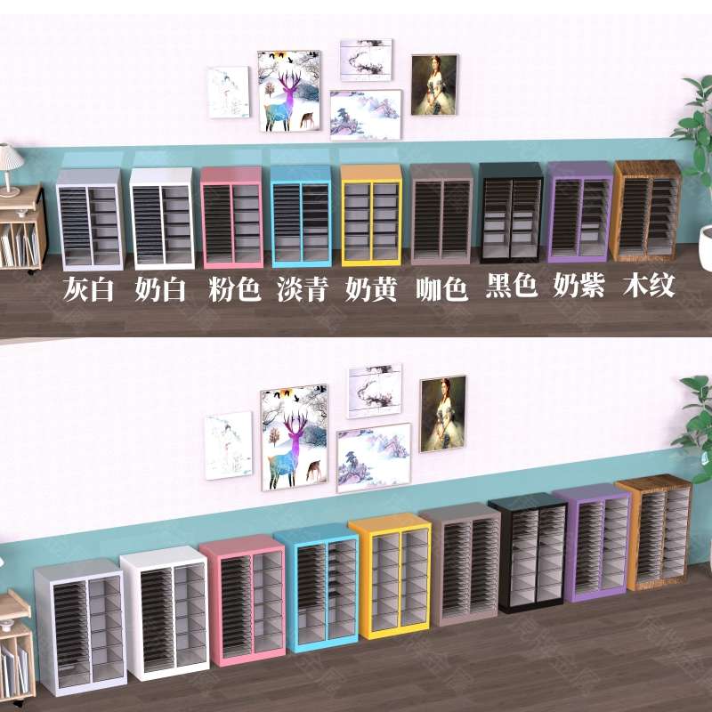 美甲店甲油胶罐装胶带隔板平底收纳柜A4文件柜抽屉式烘焙模具分类