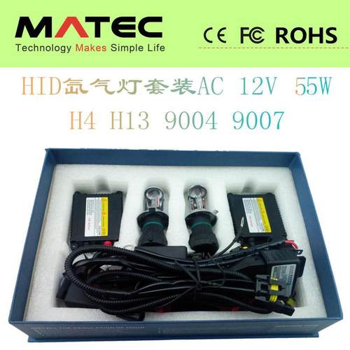 HID氙气灯套装汽车氙气大灯AC交流套装12V55wH4-3伸缩灯H13