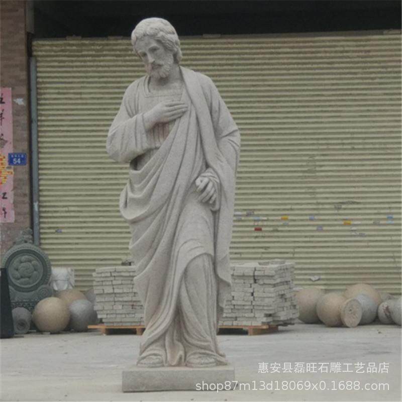 厂家供应石雕西方人物雕塑别墅小区花岗岩欧式人物户外摆件