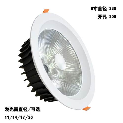 厂家直销 COB筒灯 嵌入式灯具 LED孔灯 4寸6寸8寸