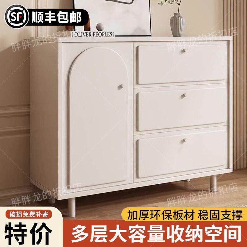 餐边柜储物柜子客厅靠墙一体储物柜简约斗柜收纳茶水柜白色收纳柜