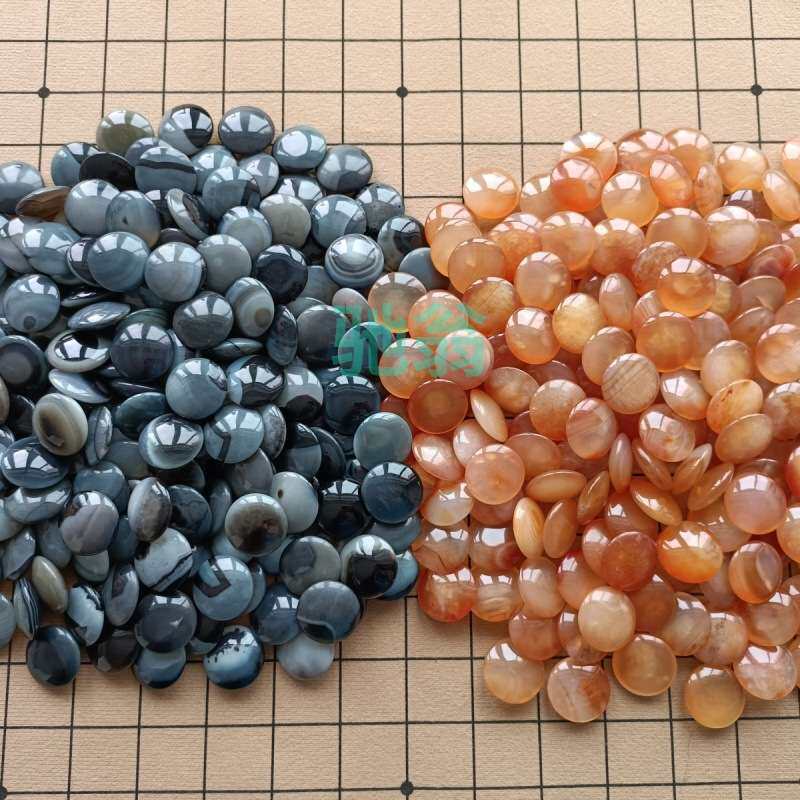 xsz天然玛瑙围棋,天然玛瑙花条纹精品棋子!骨折价款双面凸,带棋盘