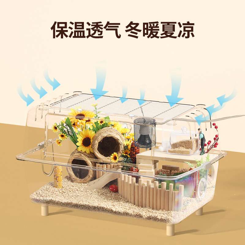 芦丁鸡饲养箱透明水晶养殖专用易清理爬宠小鸡箱子宠物箱鸡窝笼子