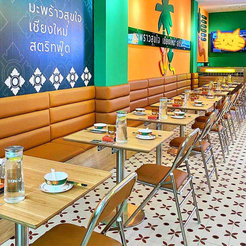 泰式餐厅桌椅组合网红餐饮店卡座沙发泰式料理店桌椅商用