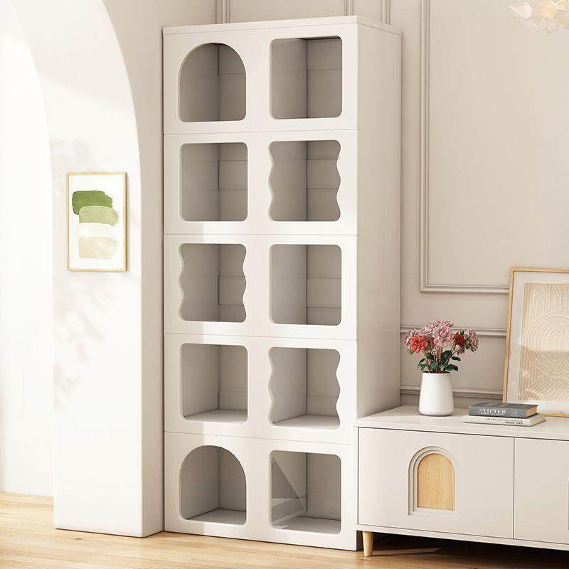 奶油风书柜落地置物架靠墙收纳展示柜创意格子书架储物柜儿童书架,模玩/动漫/周边/娃圈三坑/桌游,模型制作工具/辅料耗材,淘宝优惠券,粉丝福利购,淘宝优惠卷
