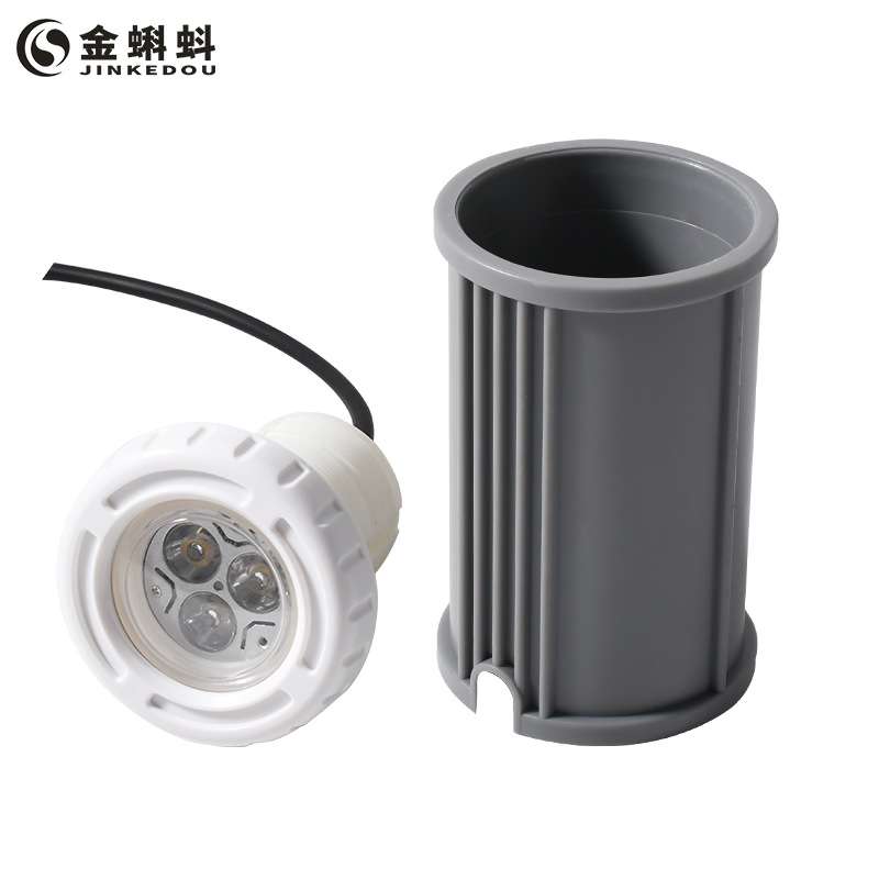 LED嵌入式胶膜水下灯12V胶膜泳池灯具RGB 3W塑料胶膜池水景灯IP68