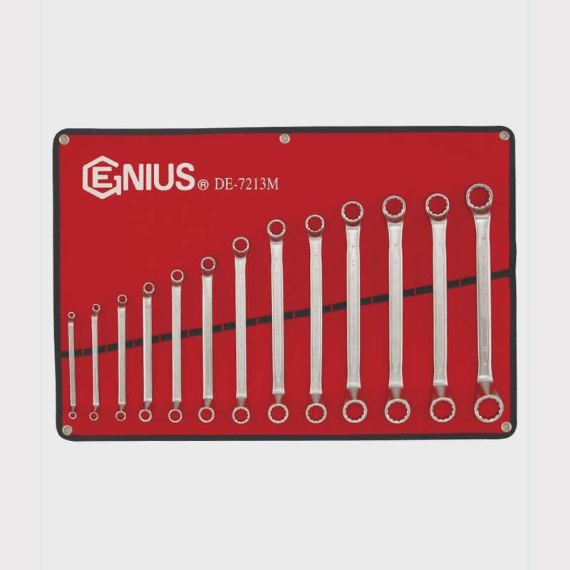 GENIUS天赋工具13件套欧式公制双梅花扳手组75°眼镜扳手DE-7213M