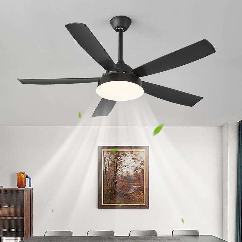 美式简约吊扇灯 现代复古电扇灯客厅餐厅风扇灯loft工业风吊灯LED