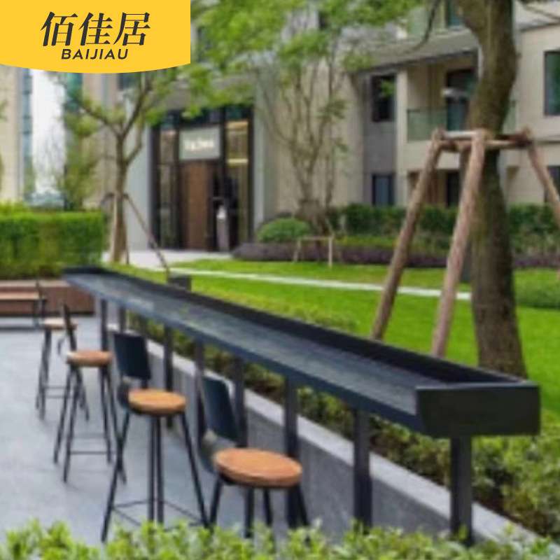 户外桌椅组合北欧吧台吧桌吧椅休闲小区景观别墅花园庭院酒店泳池