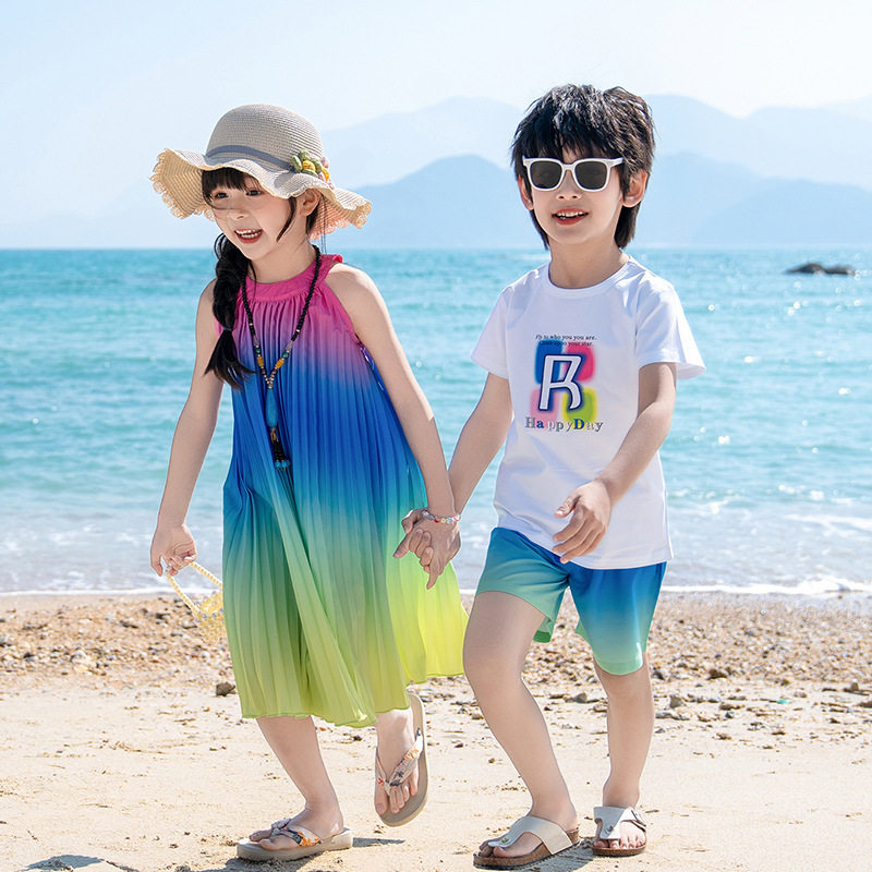 2026新款春夏三亚度假亲子装一家四口夏季母子母女洋气裙子代