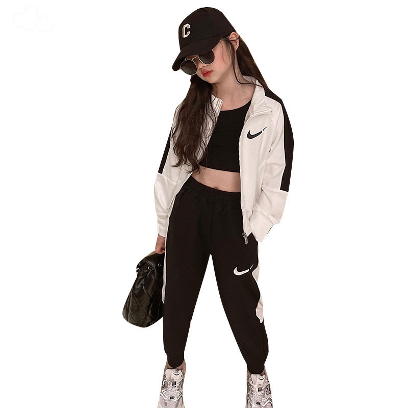 2026新款女童运动套装儿童洋气时髦秋装外套大童女孩春秋款棒