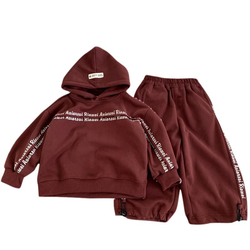 2026新款男童秋套装酷帅男宝宝卫衣连帽炸街春秋款儿童运动衣