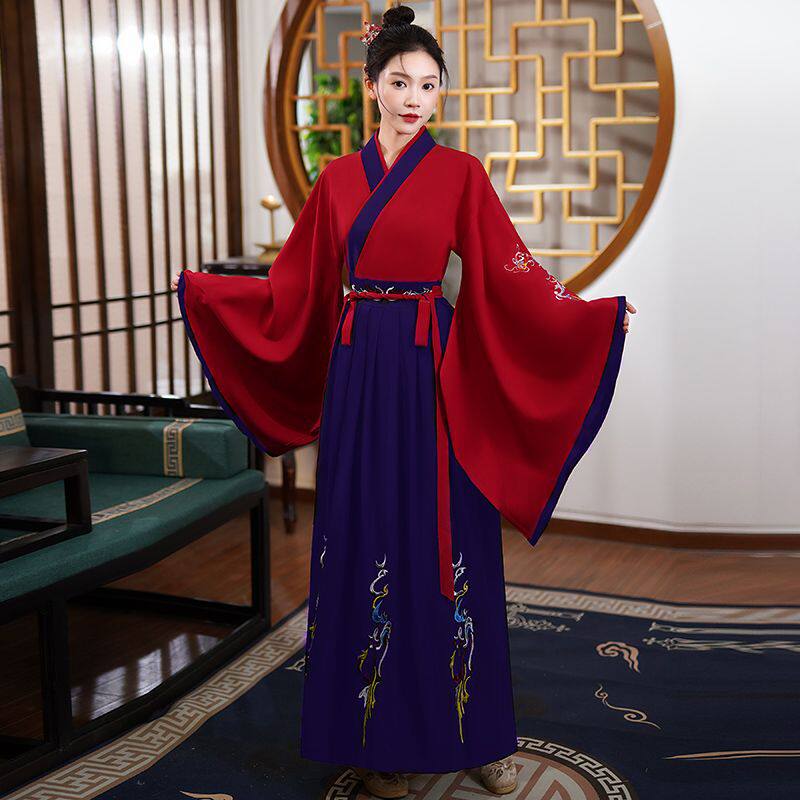 2026新款成人古装汉服国学服中国风成人礼书生朗诵演出服男女唐装