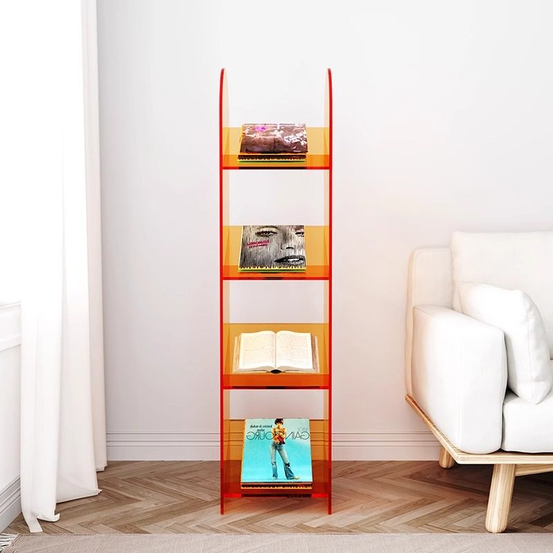 亚克力书架落地置物架家用客厅靠墙窄夹缝收纳架子简易书报展示架,住宅家具,家用陈列柜,淘宝优惠券,粉丝福利购,淘宝优惠卷