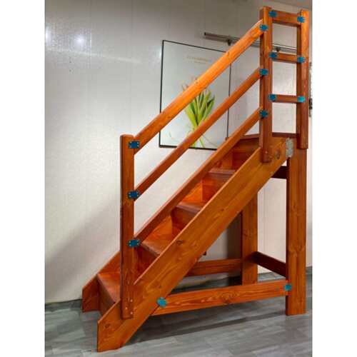 复式阁楼木梯平台楼梯直梯家用整体木楼梯舞台梯子loft层带扶手梯
