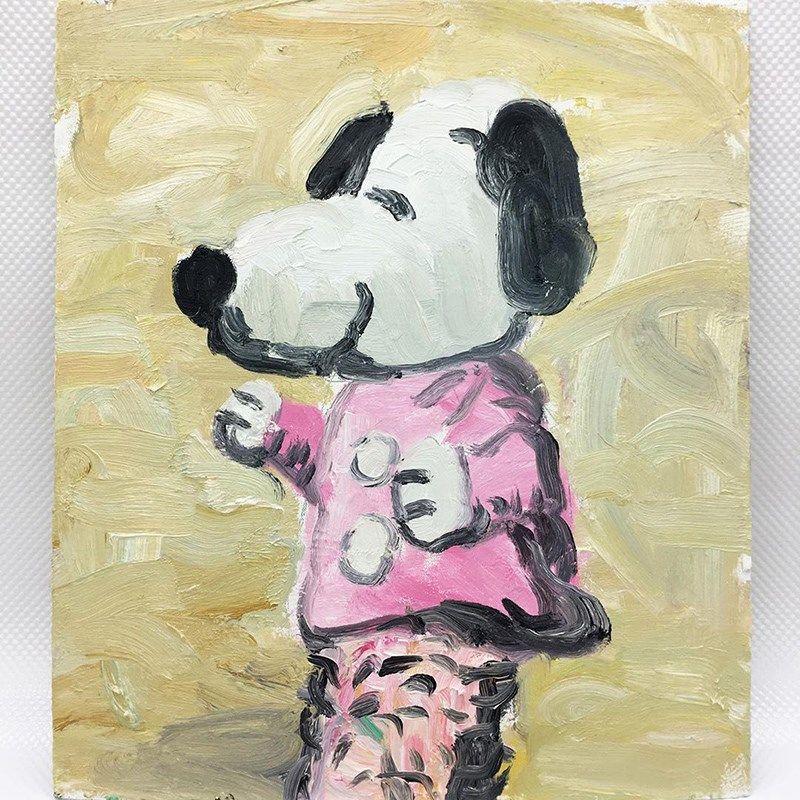 现代纯艺室油画卡通动物手术油画卧绘装饰画玄关画客厅挂画