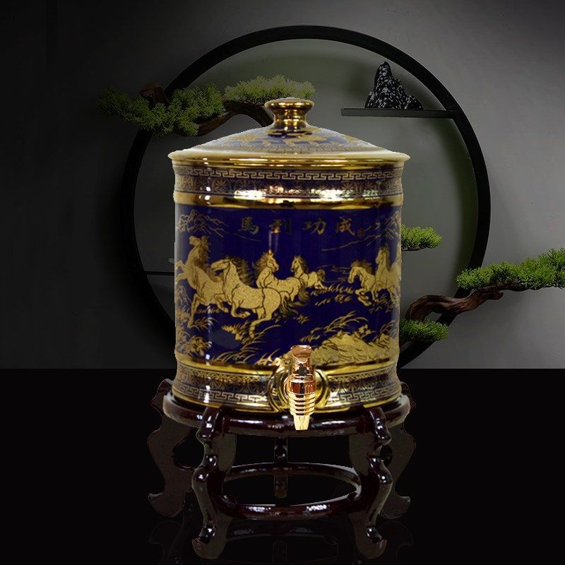 功夫茶泡茶水缸净水器陶瓷储蓄水桶带过滤饮水机储水罐水缸家用