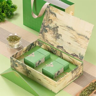 2024年龙前龙井绿茶包装盒空井盒半斤装狮峰明礼茶叶礼品盒空盒