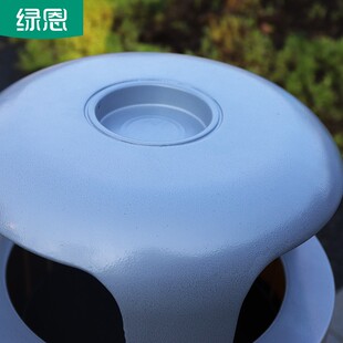 绿恩 防腐木果皮箱 景观木质垃圾桶 户外巴厘桶 高档园林铸铝桶