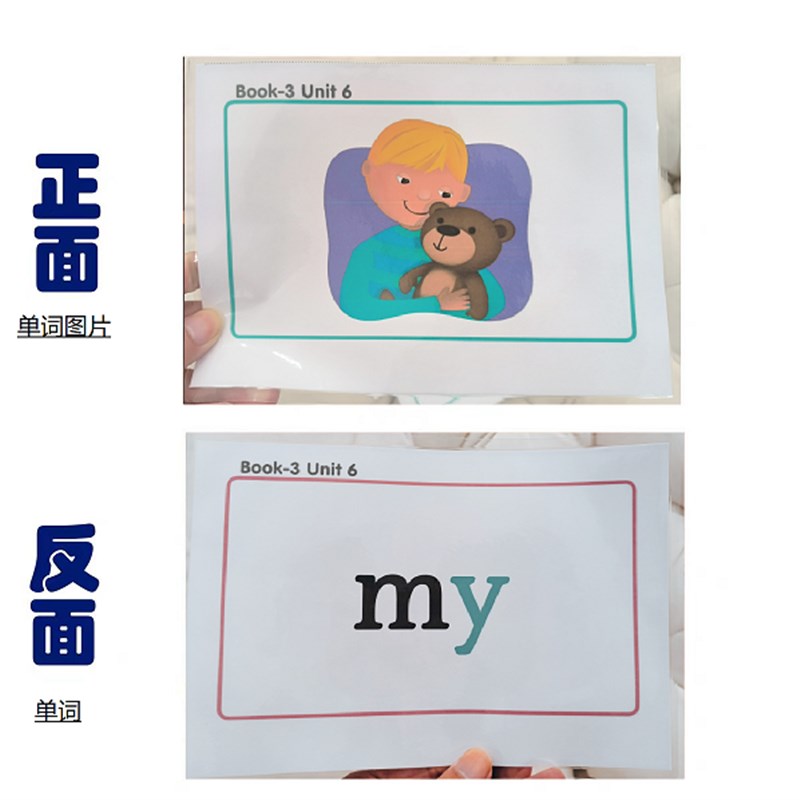 儿童自然塑读津语单词闪卡大卡教学1-5级2早教教具牛英培训拼封少