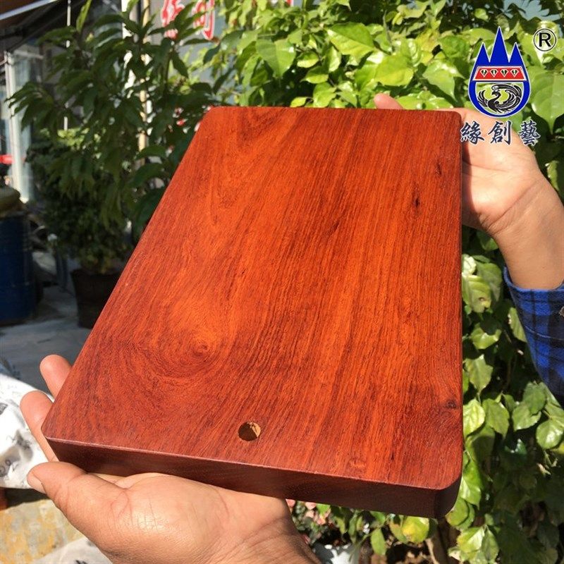 红木菜板缅甸花梨长方形加厚原木料家用烘焙面砧板实木质茶托板子