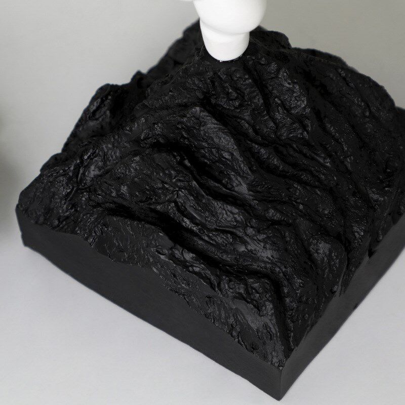 现代抽象艺术火山雕塑摆件玄关酒柜样板房间家具售楼软装饰品配饰