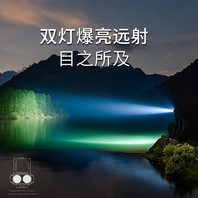 头灯钓鱼专用感应帽夹帽檐灯强光超亮头戴式上饵料灯夜钓超长续航