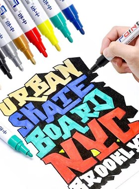 中柏油漆笔SP111白色记号笔油性工业轮胎笔防水3.0笔头马克笔金属