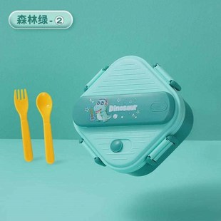 分格不锈钢儿童萌上班族鸭保温学生饭盒分隔麦快餐盒卡通专用便当