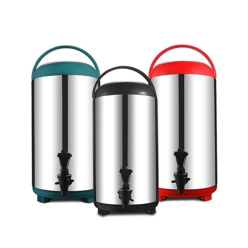 恒芝不锈钢保温桶奶茶店豆浆桶大容量冷热茶水桶商用8L10L12L双层