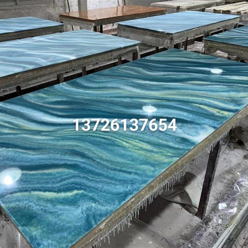 人造透光云石天花吊顶背景墙酒店KTV台面茶几发光方形柱灯罩定制,基础建材,透光石,淘宝优惠券,粉丝福利购,淘宝优惠卷