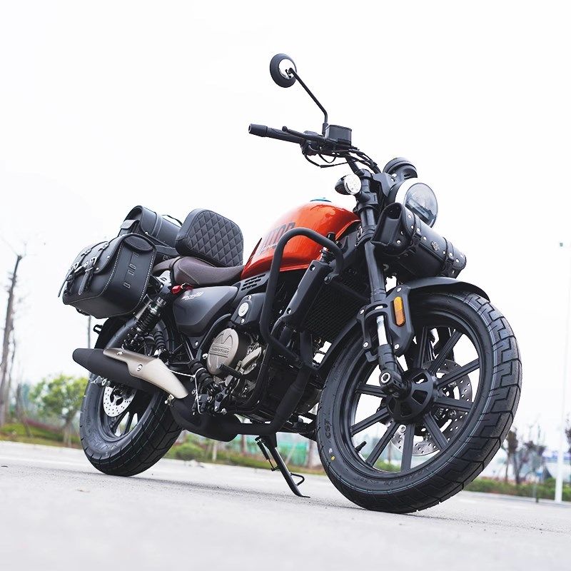 赛铭 适用钱江qj闪250改装保险杠护杠折叠靠背防水边包尾箱架配件