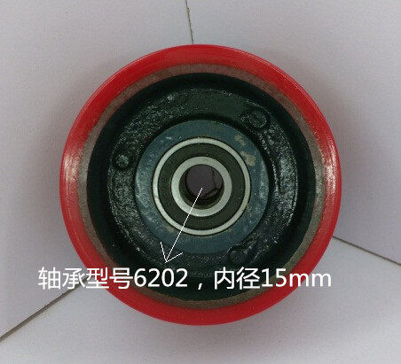 4寸重型聚氨酯单轮子 平板车脚轮手推车轱辘 静音轮子万向轮