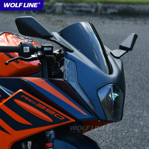 适用KTM2加-23款RC390改装头罩脸风玻璃大灯罩前挡2高风挡导流罩